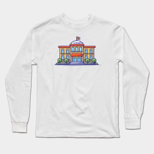 School Building Long Sleeve T-Shirt